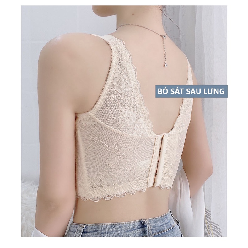 BRA CORSET CAO CẤP - Áo lót bản to che mỡ lưng, mỡ nách không gọng phù hợp cho chị em ngực nhỏ