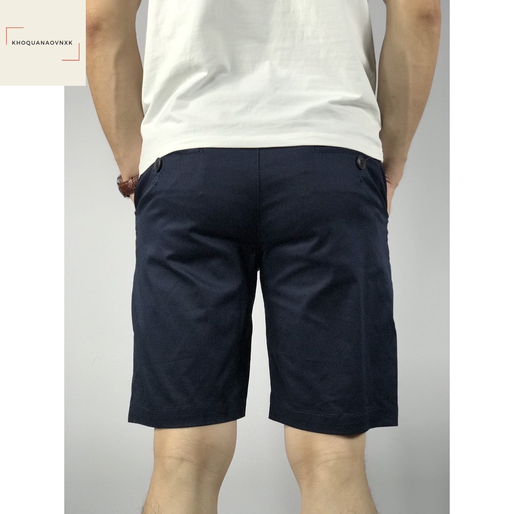 Quần short nam kaki công sở mềm mịn - thoáng mát - thời trang - 2 màu : Đen và tím than