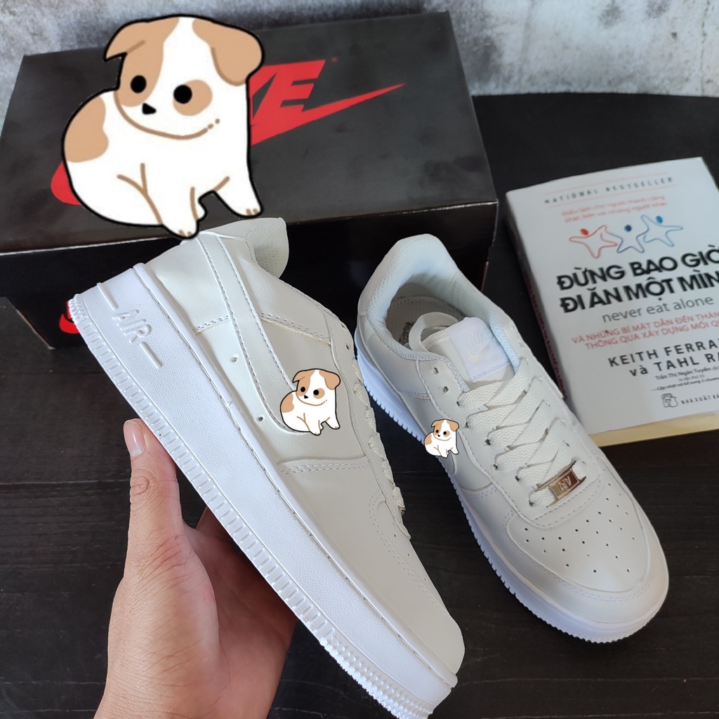 Giày af1 trắng full , giày air force 1 trắng cho  nam nữ cực hot dễ phối đồ đi học đi chơi