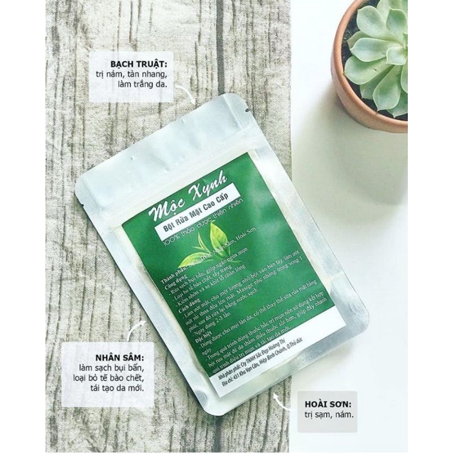 BỘT RỬA MẶT THẢO DƯỢC MỘC XYNH HERBAL HANDMADE
