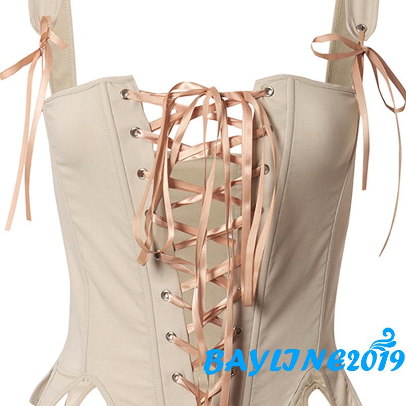Áo nịt lửng hai dây kiểu corset thắt dây chéo ôm eo thời trang dành cho nữ màu mơ/ xanh lá | BigBuy360 - bigbuy360.vn