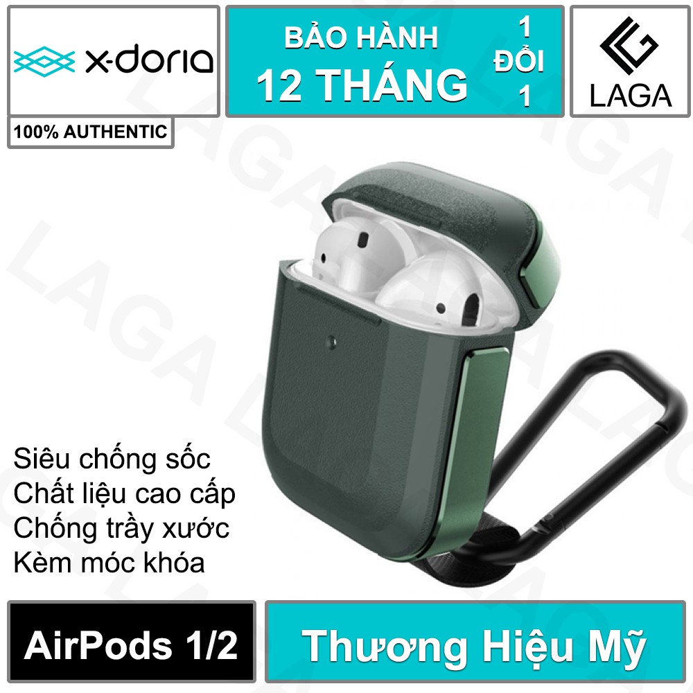 Vỏ Ốp X-Doria Defense Trek AirPods 1 / 2 | Siêu Chống Sốc | Siêu Bảo Vệ