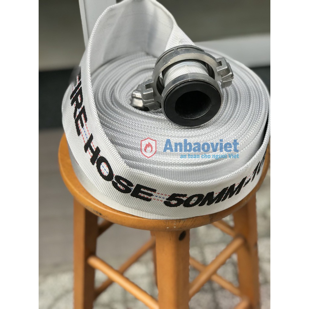 Vòi chữa cháy chuyên dụng đường kính DN50mm, DN65mm chiều dài 20m có khớp nối. Áp suất nước 10bar-13bar