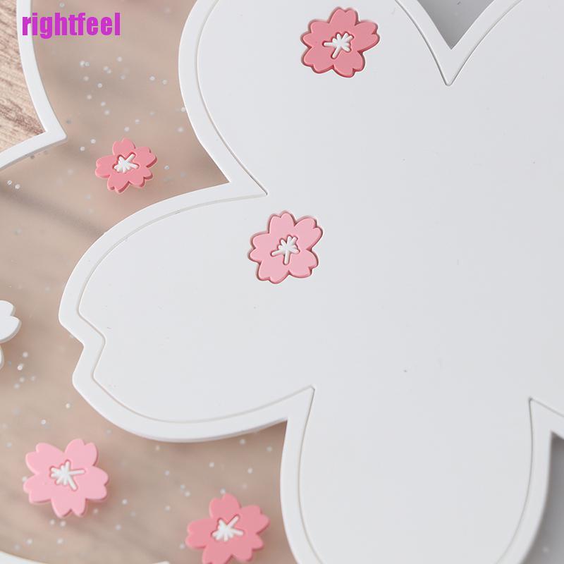 Miếng Lót Ly Cách Nhiệt Chống Trượt Họa Tiết Hoa Anh Đào Xinh Xắn
