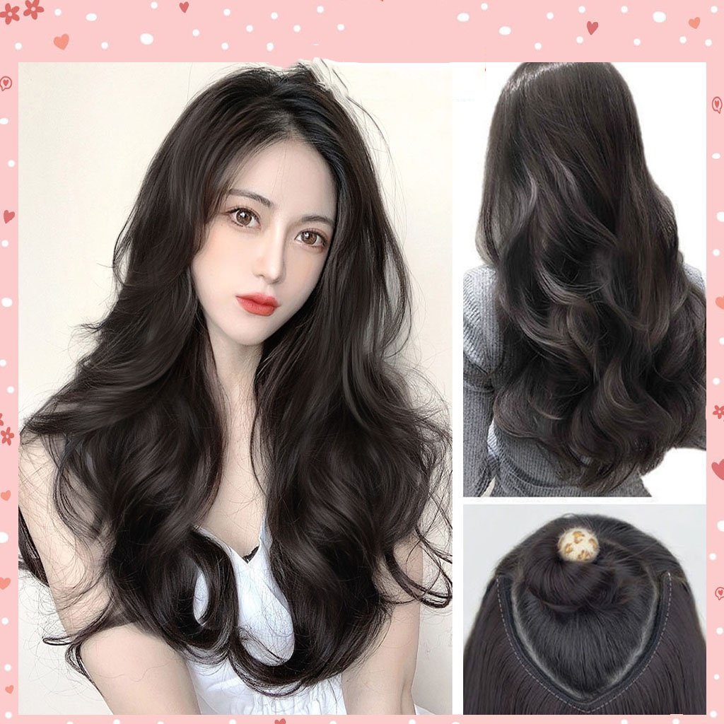 Tóc giả nữ Minezo tóc kẹp cao cấp 6 phím Xoăn Hàn Quốc TG18