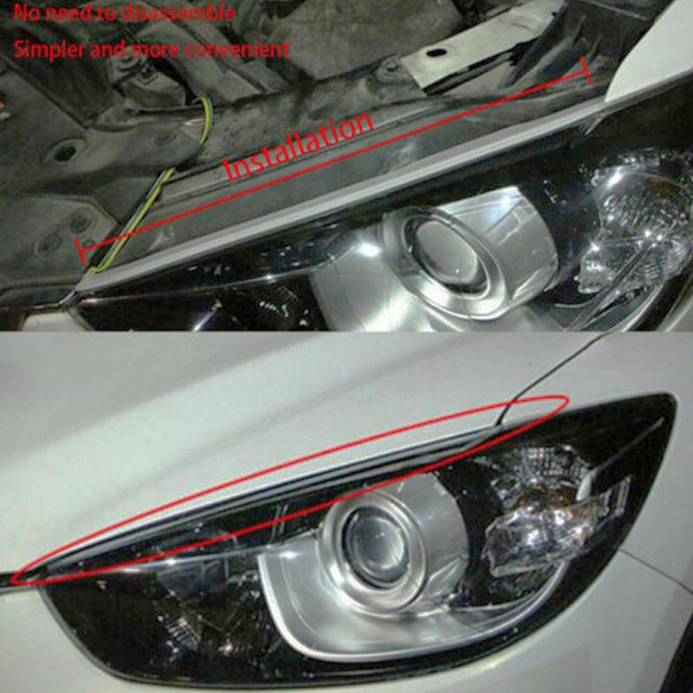 Bộ 2 Dây Đèn LED DRL 12V Ánh Sáng Trắng Chống Thấm Nước Cho Xe Hơi