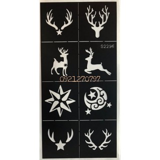 KHUÔN XĂM TẠM THỜI S2296 không kèm mực khổ 8x17cm