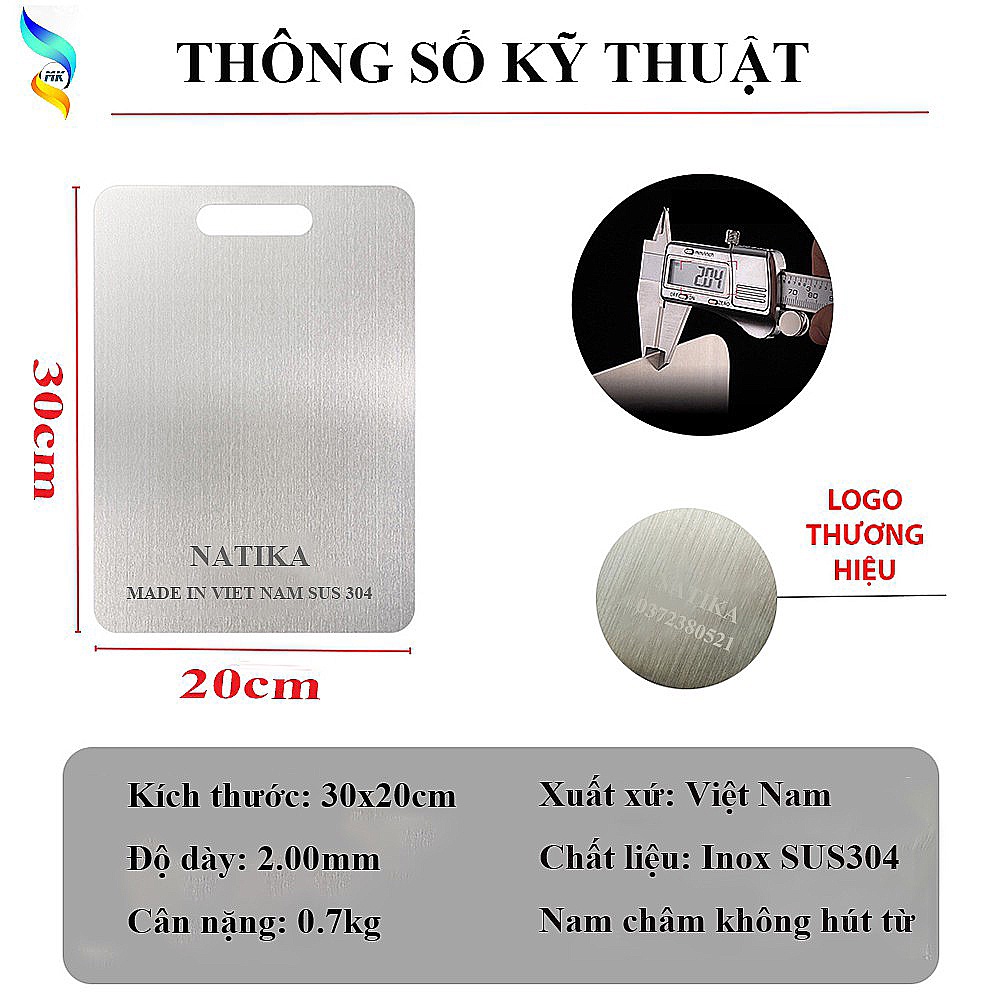 [ FREESHIP]THỚT INOX SUS304 KHÁNG KHUẨN - CHỐNG NẤM MỐC  HÀNG CAO CẤP CHÍNH HÃNG