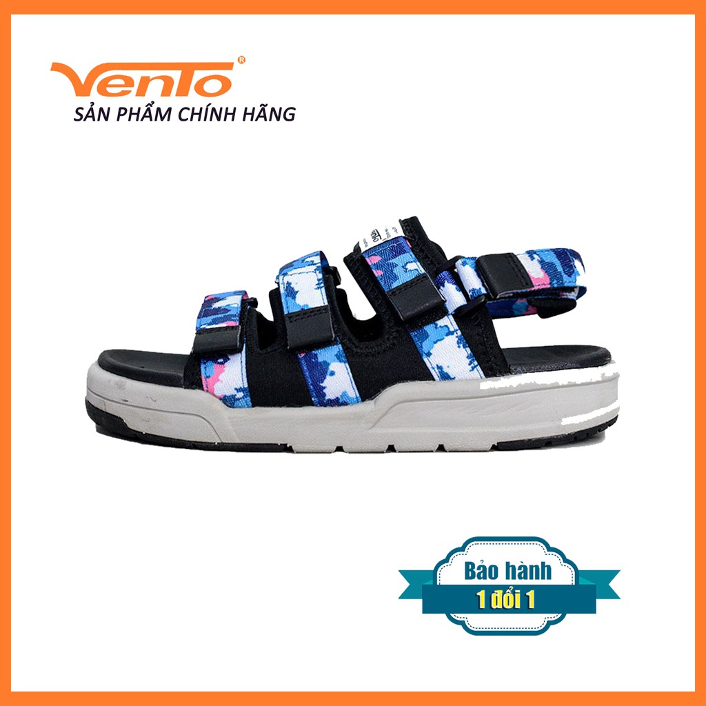 Giày Sandal Vento 3 Quai Ngang SD1001 Blue Camo Thế Hệ Gen Z [Đế IP cao 3cm]