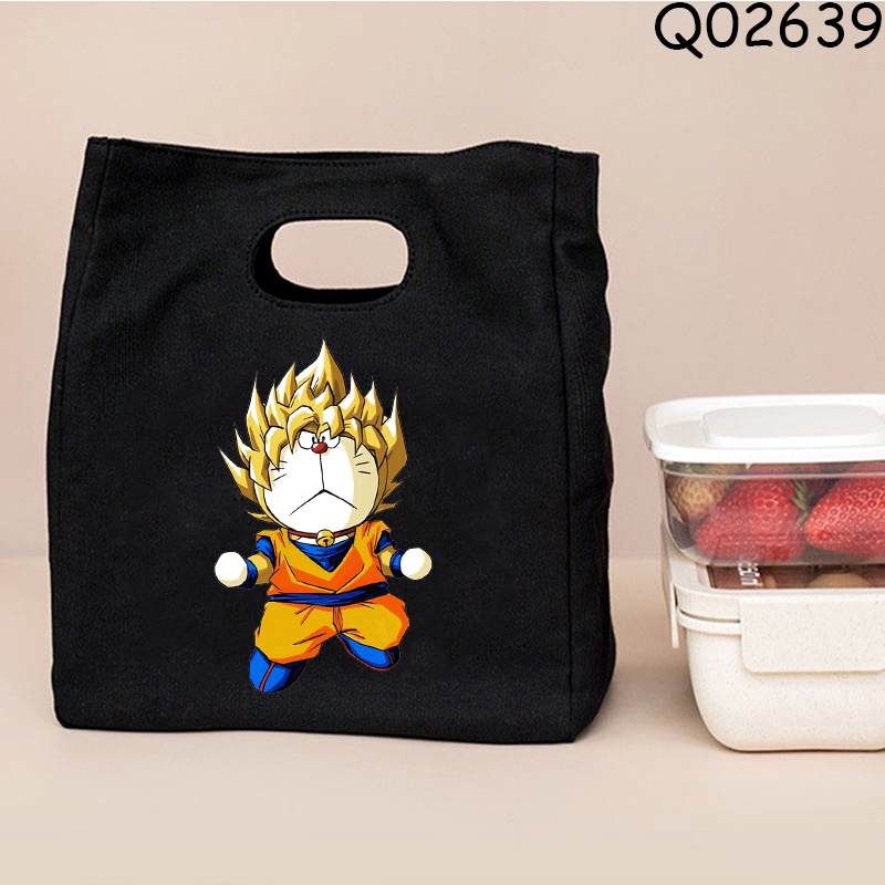 Doraemon Túi Đựng Hộp Cơm Trưa Giữ Nhiệt Họa Tiết Hoạt Hình Đáng Yêu