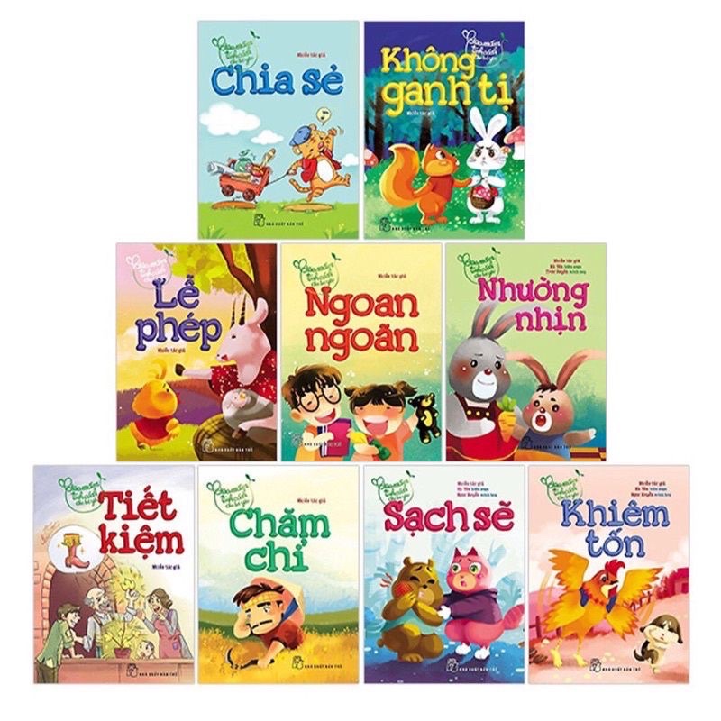 GIEO MẦM TÍNH CÁCH ( 9 QUYỂN ) Bộ Gieo mầm tính cách cho bé yêu được biên soạn với hình ảnh màu sắc sinh động