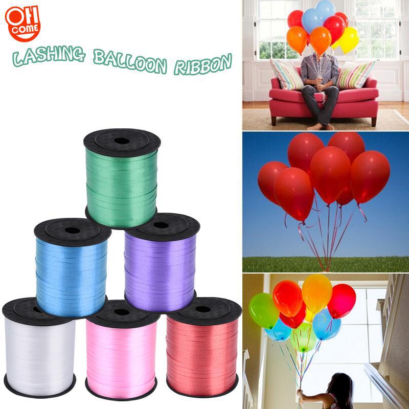 Cuộn dây ruy băng xa tanh nhiều màu 250yd chuyên dụng cột bong bóng treo trang trí