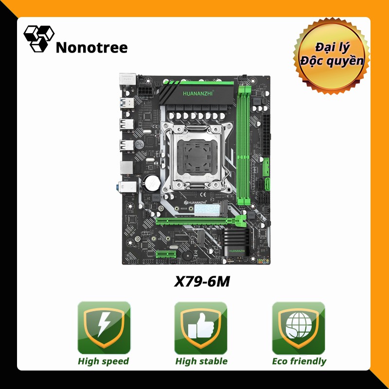 Mainboard HUANANZHI X79 6M LGA2011, hỗ trợ DDR3 non-ECC ram, M.2, Nonotree, bảo hành 3 năm, i5 i7, đa nhiệm | BigBuy360 - bigbuy360.vn