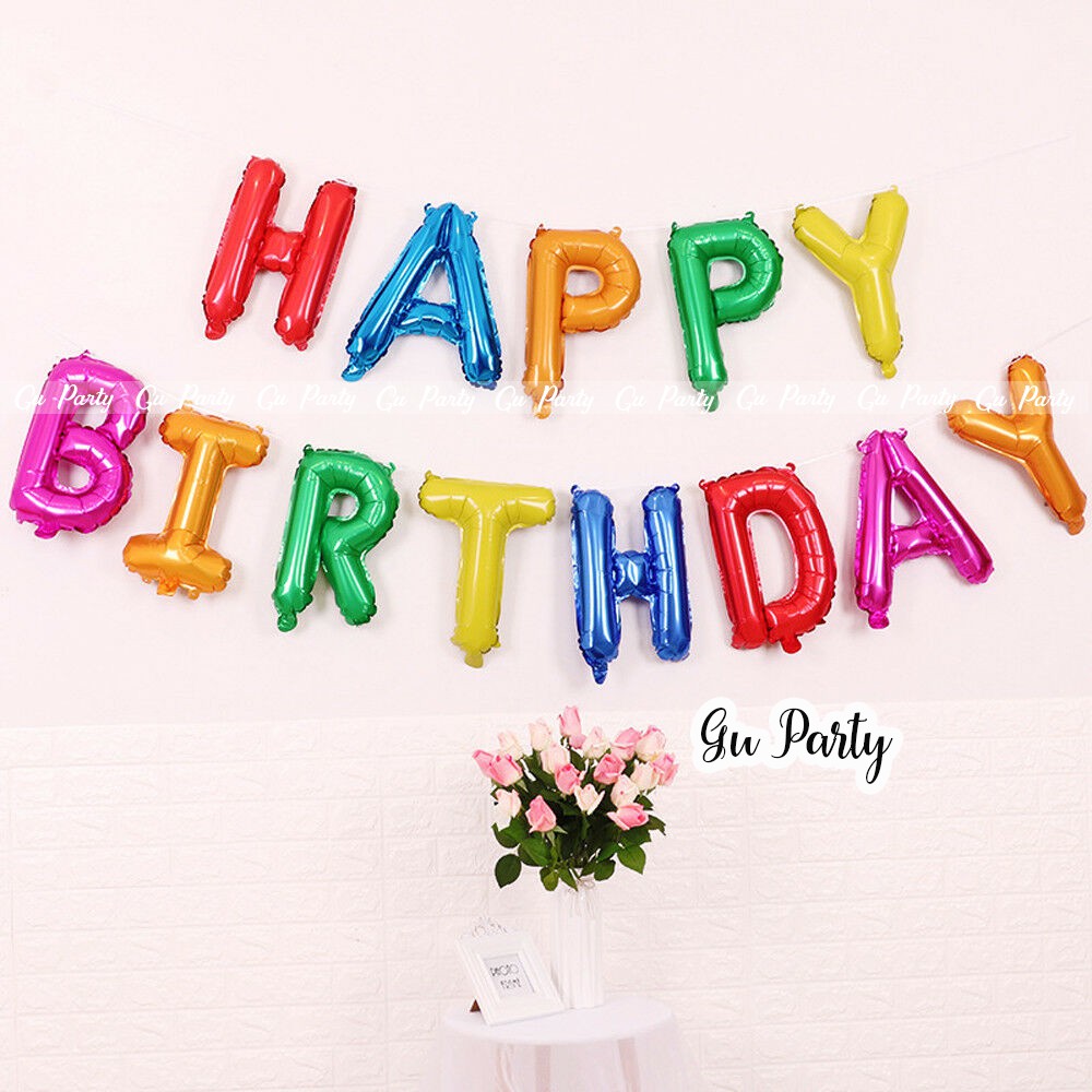 Bóng Chữ Happy Birthday Gầy