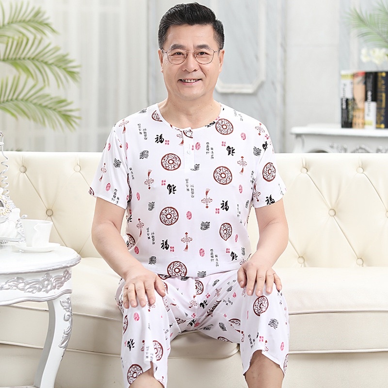 Bộ quần áo mặc nhà trung niên cho ông cho bố BDN01 bộ đồ trung niên nam vải lanh mát mịn
