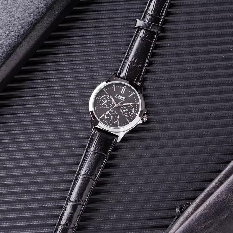 Đồng Hồ Nữ Dây Da Chính Hãng CASIO LTP-V300L-1A