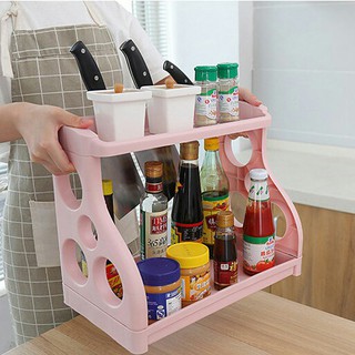 Kệ để đồ đa năng 2 tầng chữ H bằng nhựa (kệ để gia vị)