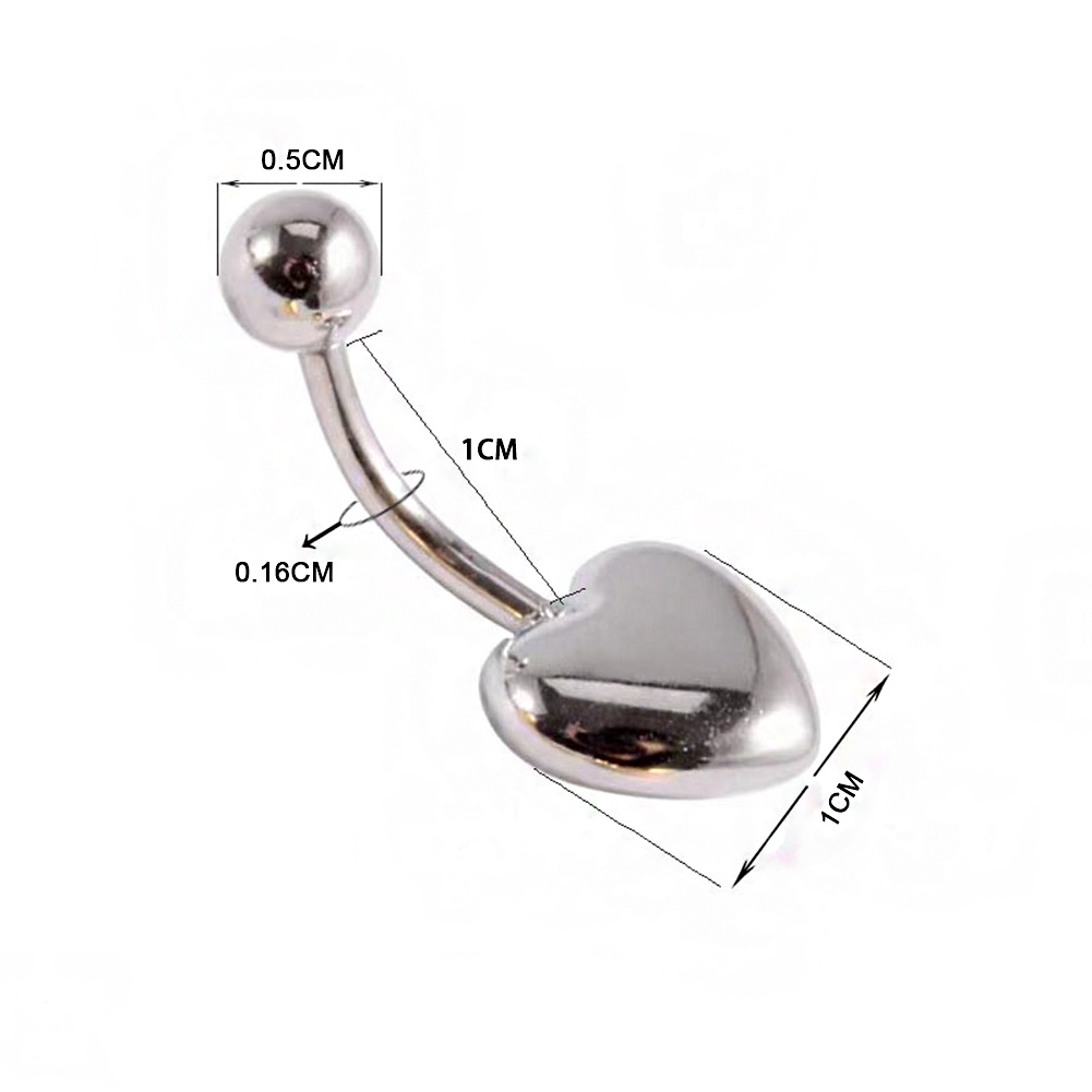 Khuyên RốN HìNh Tim BằNg ThéP Không Gỉ / VàNg ThờI Trang