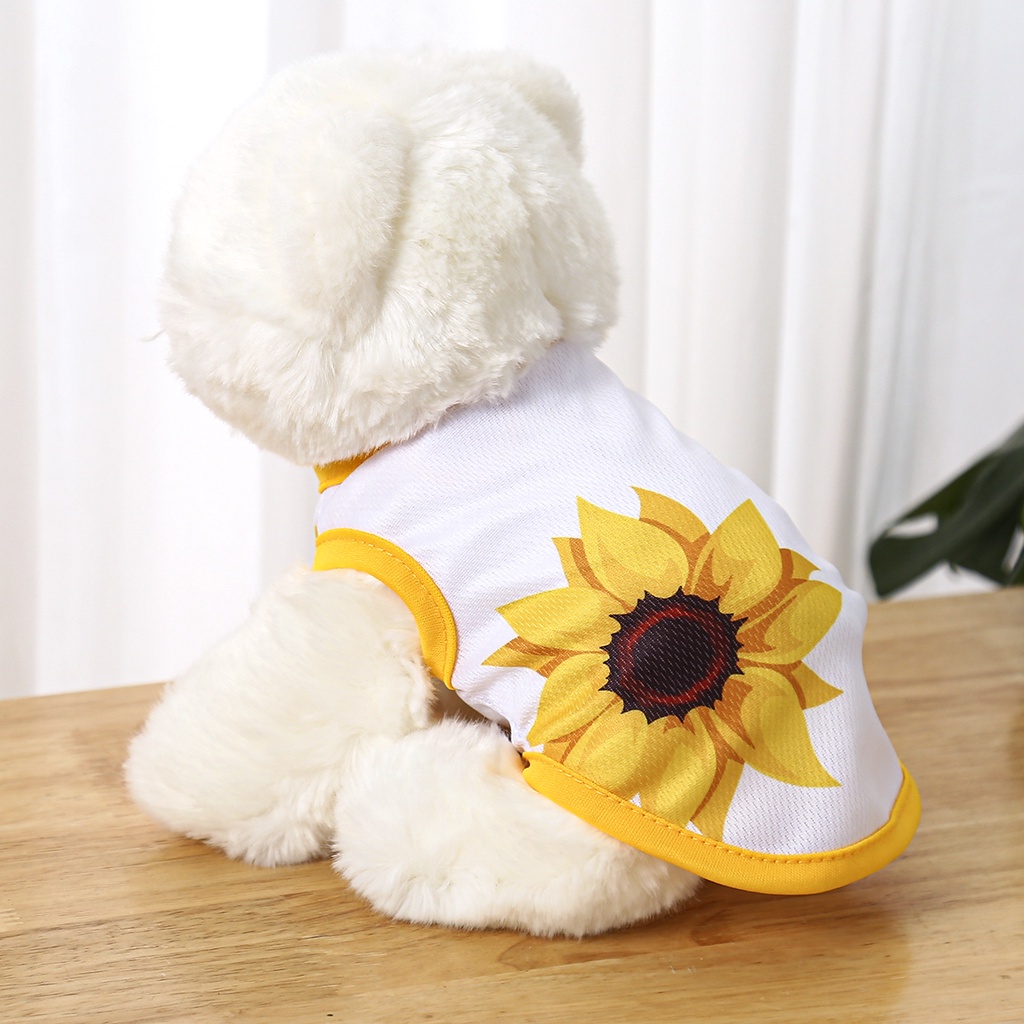 Áo Hai Dây Mỏng Thoáng Khí In Họa Tiết Hoạt Hình Dễ Thương Thời Trang Xuân Hè Cho Cún Cưng