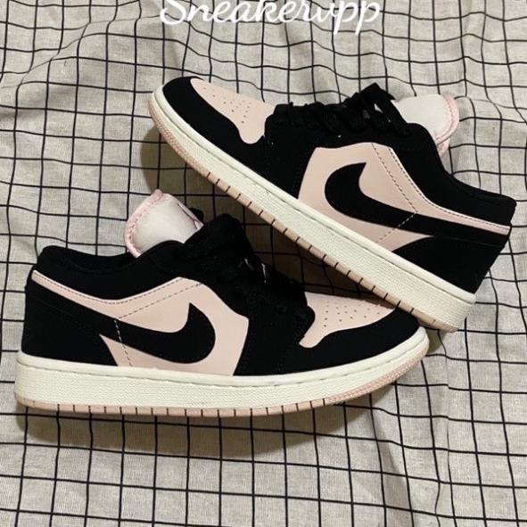 Giày 𝐉𝐨𝐫𝐝𝐚𝐧 1 hồng đen nữ, Giày thể thao JD 1 cổ thấp Black Guava Ice hồng đen bản đẹp full box bill | BigBuy360 - bigbuy360.vn