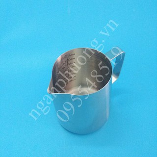 Ca đánh sữa inox có vạch chia 600ml