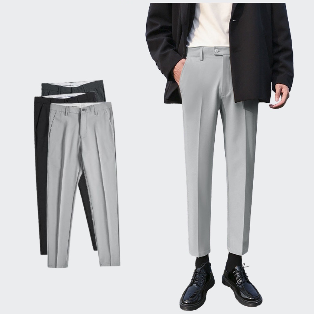 Quần âu nam dáng suông công sở chất tuyết mưa phong cách Hàn Quốc AU01 - OVERMAN