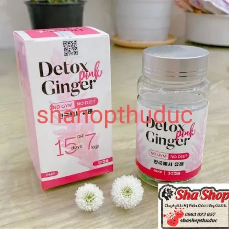 30 viên GIẢM CÂN GỪNG DETOX GINGER PINK- Chính hãng 100%