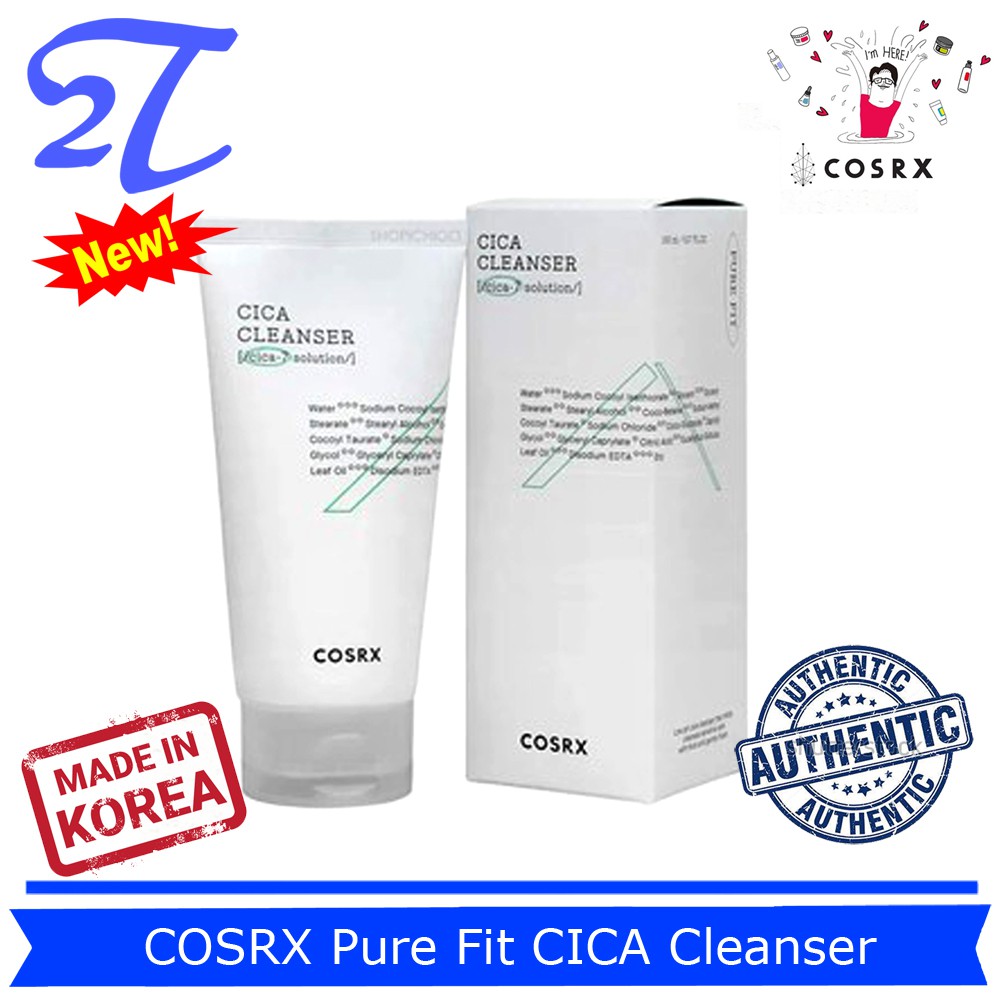 (Auth) Sữa rửa mặt Rau má dịu da nhạy cảm Cosrx Pure Fit Cica Cleanser 150ml
