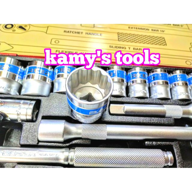 BỘ TUÝP KHẨU 25 CHI TIẾT 1/2” BARKER HỆ MÉT, HỆ INCH CHÍNH HÃNG(BỘ ĐẦU TUÝP, BỘ ĐẦU KHẨU, BỘ ĐẦU CHỤP)