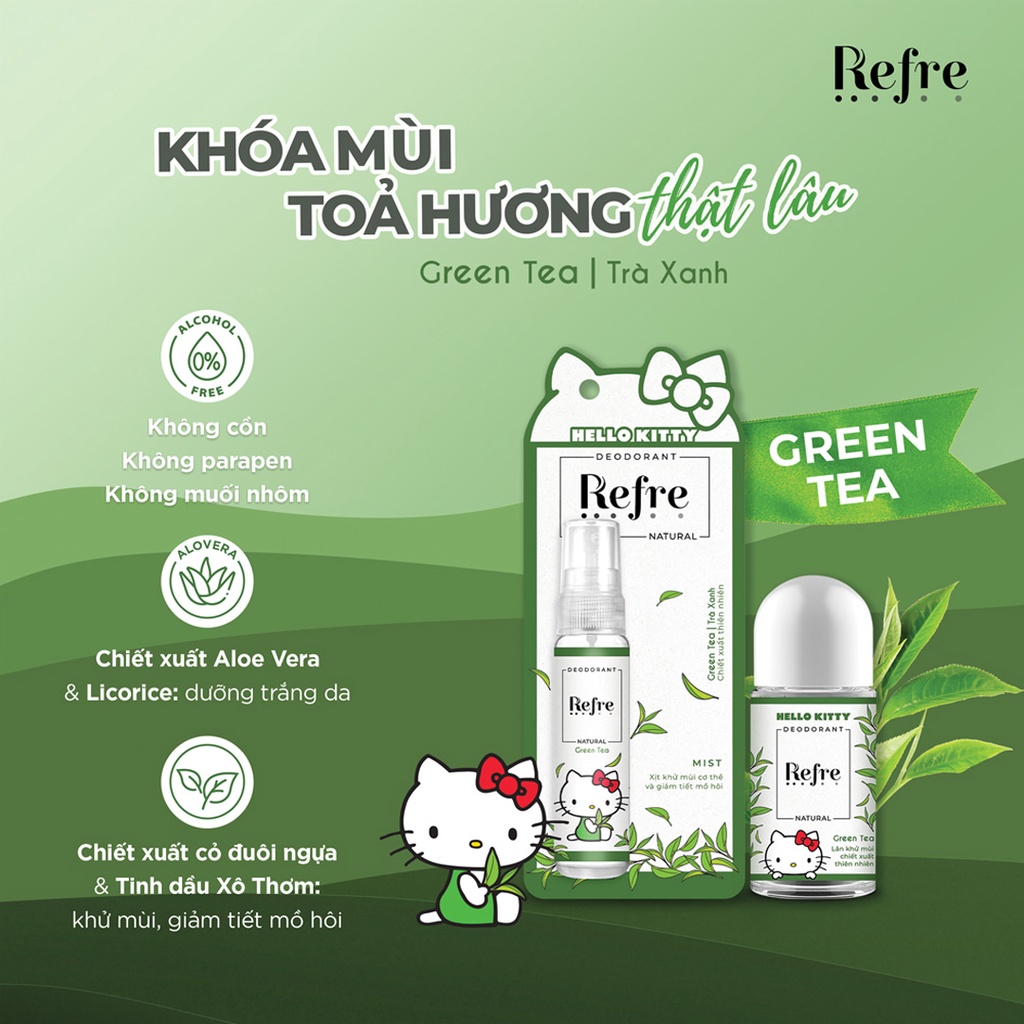 Lăn Khử Mùi Refre Natural 40ml Hasaki sản phẩm chính hãng