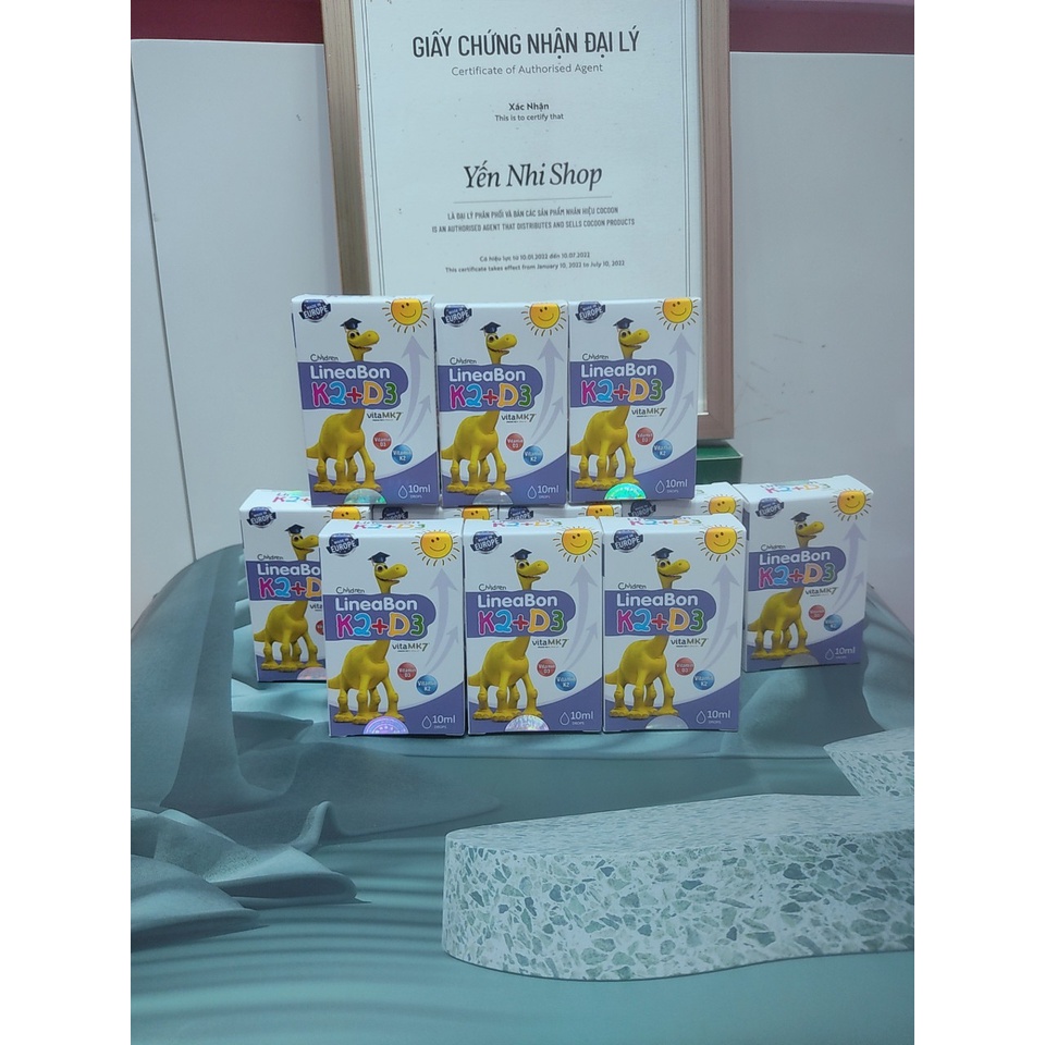 LineaBon D3 K2 Chính hãng Tăng cường hấp thu Canxi Phát triển chiều cao cho bé.