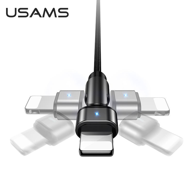 Usams Dây Cáp Sạc USB Type C / Lightning / Micro USB 1m 180 Độ Dài 1m ° Quay