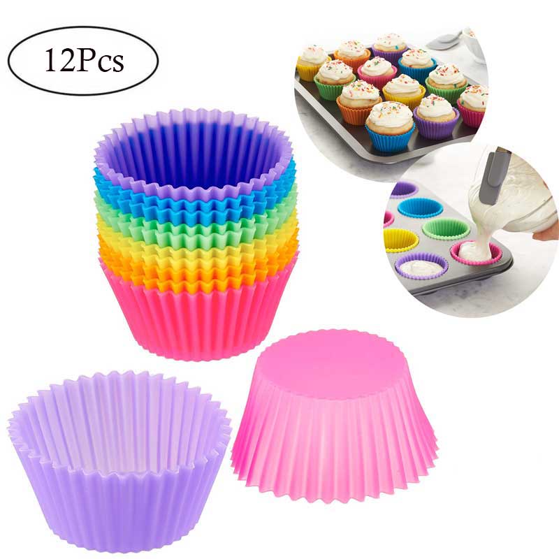 Set 6 / 12 Khuôn Silicone Làm Bánh Chống Dính Tiện Dụng