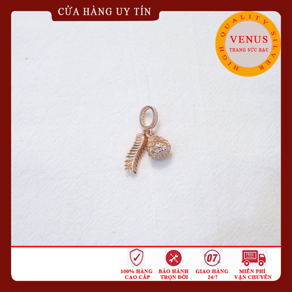 Charm treo quả thông vàng hồng- Mã sản phẩm VENUS305