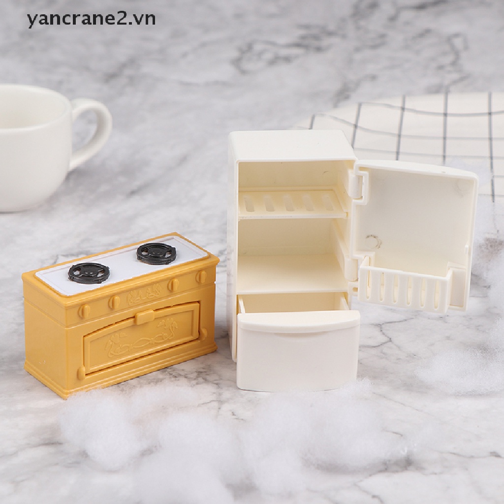 Tủ Lạnh Đồ Chơi Mini Trang Trí Nhà Búp Bê