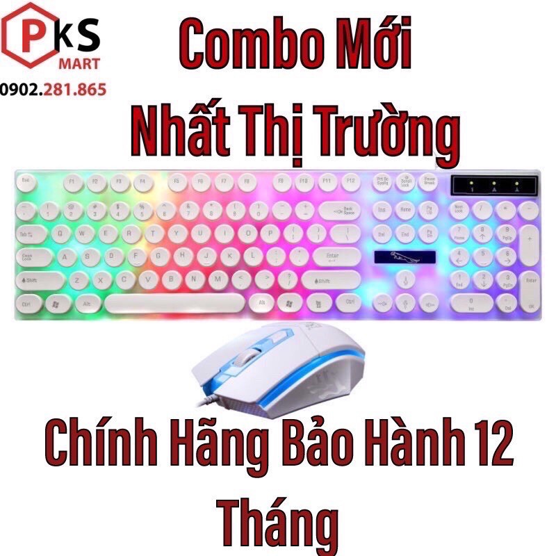 Bàn Phím tròn Kèm Chuột Máy Tính Giả Cơ Con Báo Có LED 7 Màu Ấn Tượng G21 Bền Đẹp Giá Rẻ