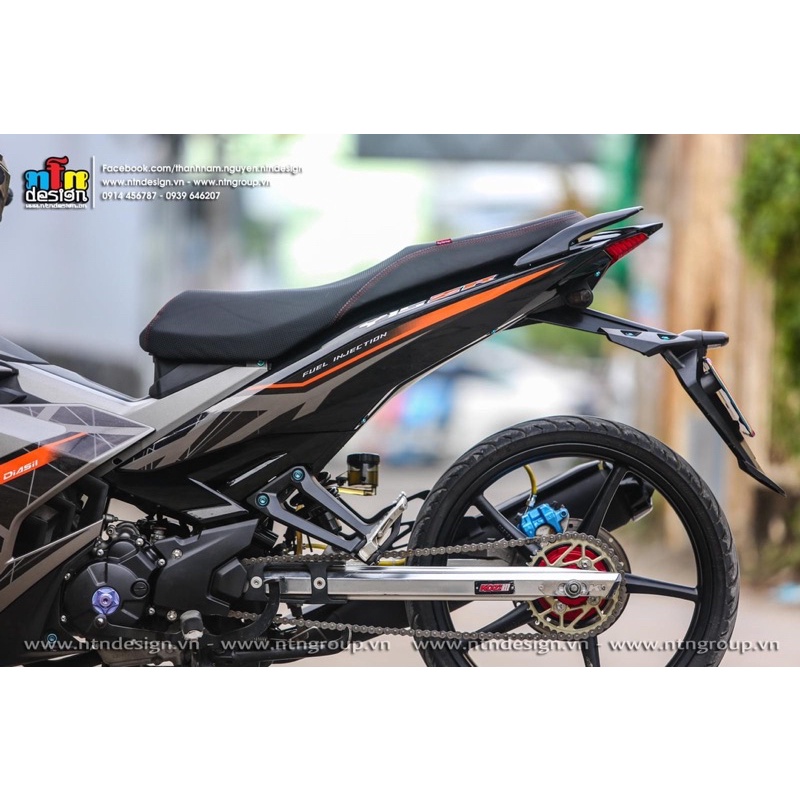 Dàn áo exciter 150 đen xám tem y15zr mẫu tem 2020