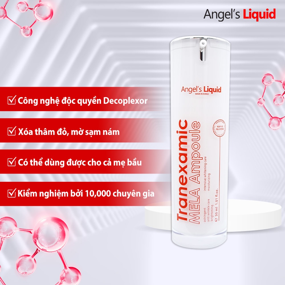 Siêu Tinh Chất Xoá Thâm Đỏ Mờ Sạm Nám Angel's Liquid Tranexamic Mela Ampoule 30ml