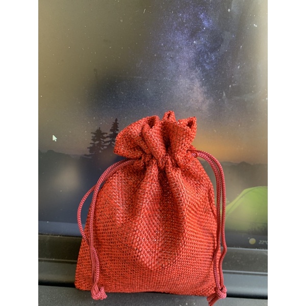 Túi vải dây rút mini đa năng màu đỏ