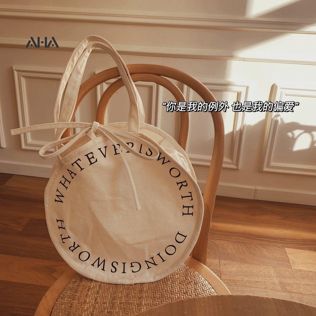 Túi xách AHA official vải canvas đeo một bên vai phong cách niche kiểu mới