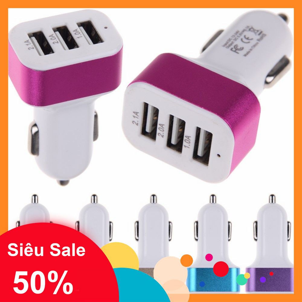 [5🌟][FREESHIP] CÓC SẠC XE HƠI 1 CỔNG - 3 CỔNG USB [SALE]