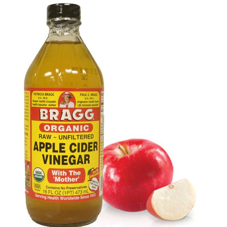 Giấm táo Bragg hữu cơ Mỹ chai 473ml & 946ml