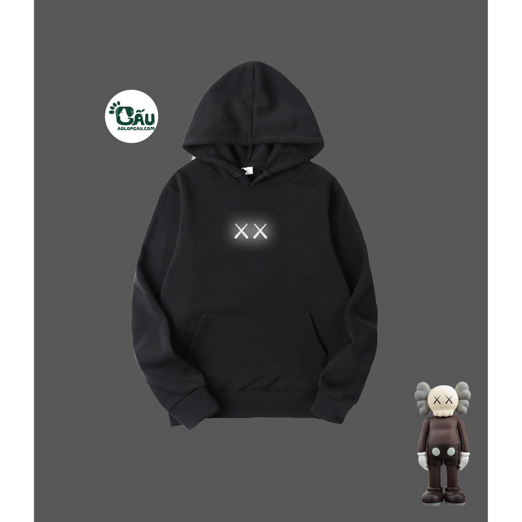 Áo khoác hoodie GẤU194 Phản quang KAWS vải nỉ co dãn, dày dặn mềm mịn form rộng | BigBuy360 - bigbuy360.vn