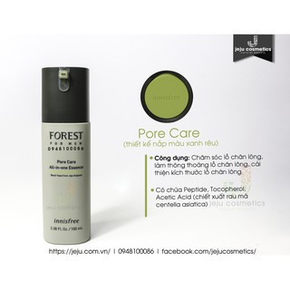 [NEW] Tinh Chất Dưỡng Da Cho Nam Giảm Nhờn Thu Nhỏ Lô Chân Lông Innisfree Forest For Men Pore Care All In One Essence