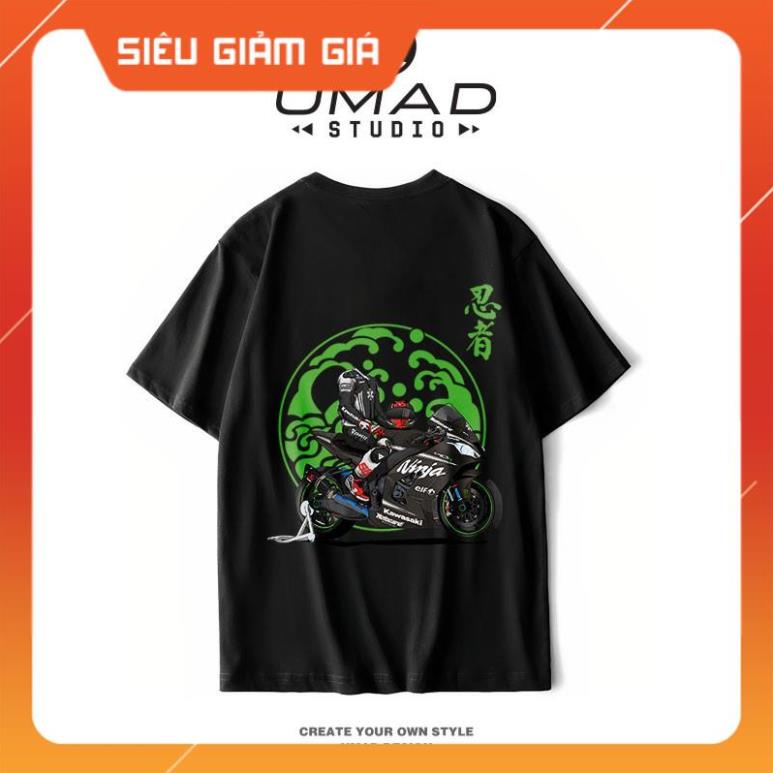 Áo thun UMAD unisex Racing Boy biker Kawasaki Ninja nam nữ tay ngắn có big size (40kg-110kg)