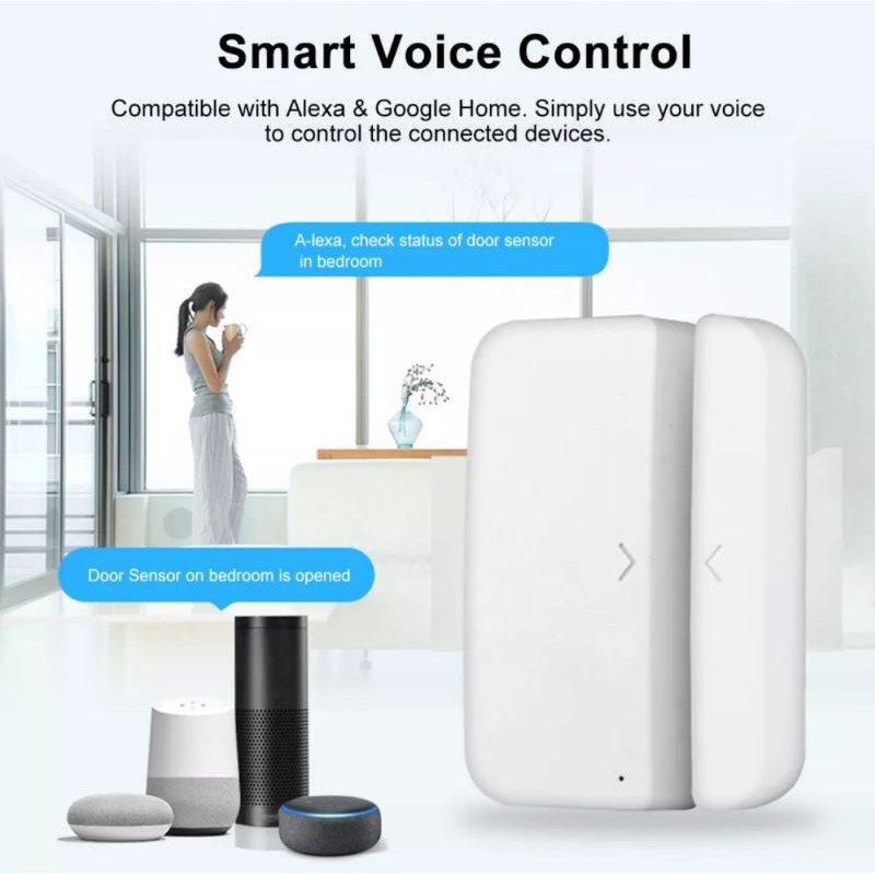 Cảm biến cửa Wifi Smart Life siêu nhạy, pin sử dụng lâu