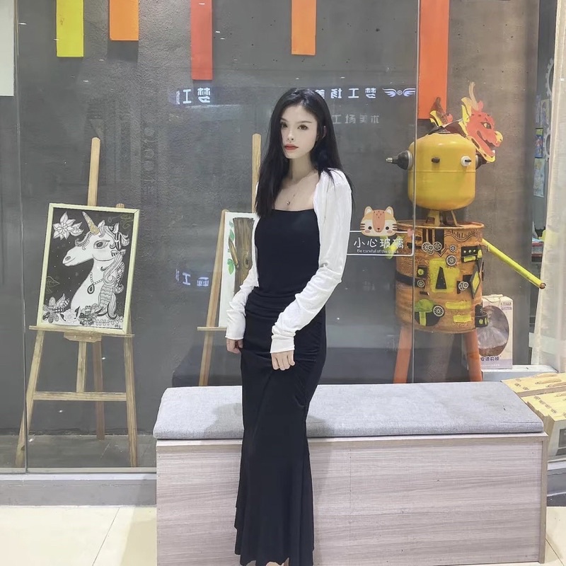 SET KHOÁC MỎNG MIX VÁY ĐUÔI CÁ 2S SEXY PHONG CÁCH ULLZANG GIRL