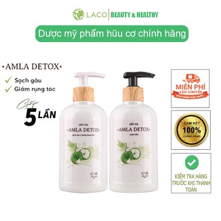 Combo dầu gội xả Amla detox, dầu gội thảo dược kích thích mọc tóc, giúp tóc xuôn mượt tự nhiên