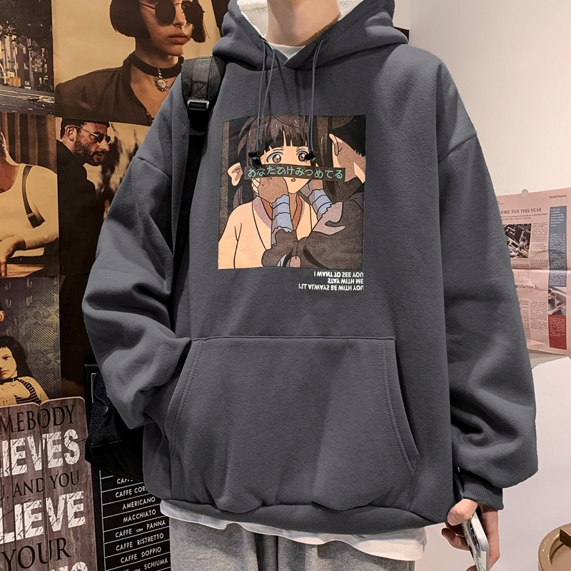 Áo nỉ hoodie nam form rông Áo hoodie nam form rộng thời trang unisex hàn quốc vải nỉ bông in hình thời trang