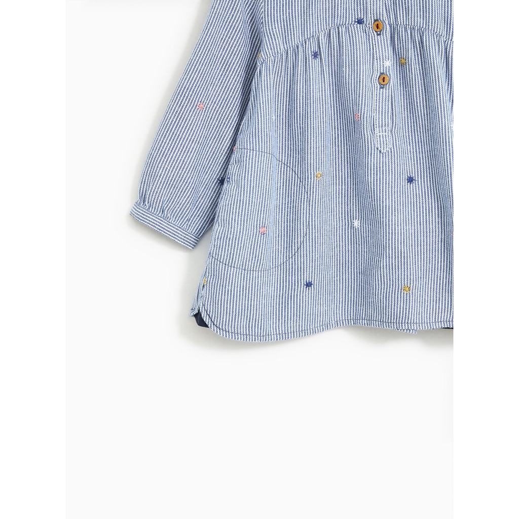 Đầm sơmi dài tay Zara cho bé gái 3m-4T D4120